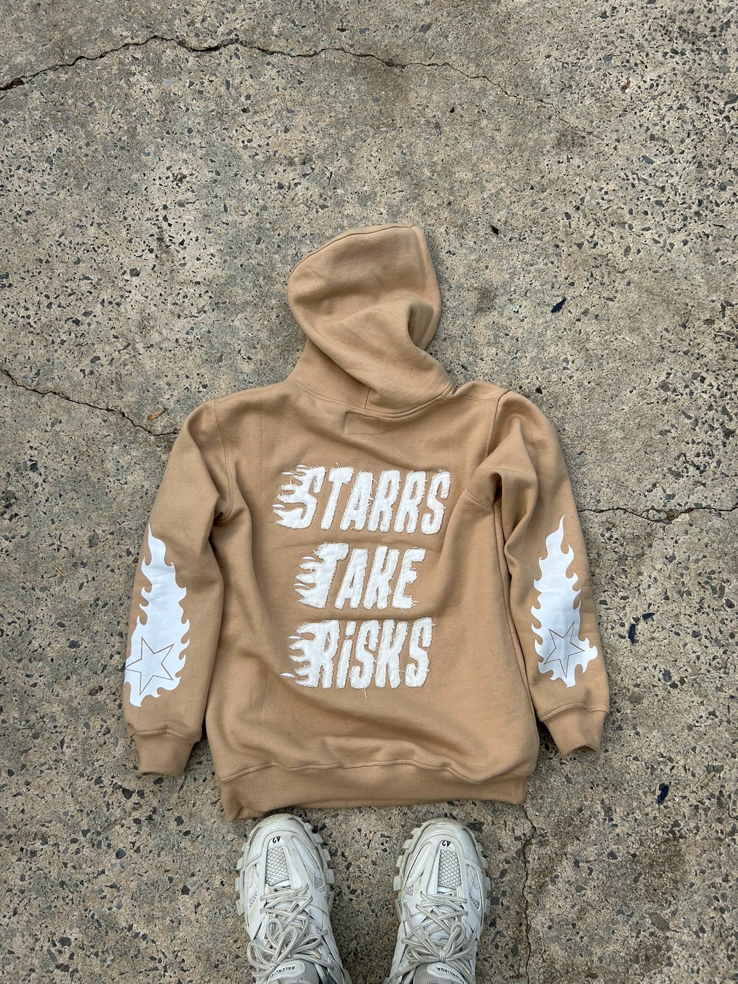 Light Brown STARRS TAKE RISK Hoodie