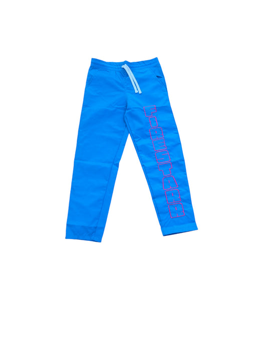 Blue Nylon Sweats